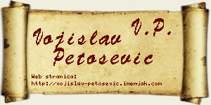 Vojislav Petošević vizit kartica